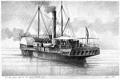 Una vaporiera del Lloyd Austriaco - Trieste 1850
